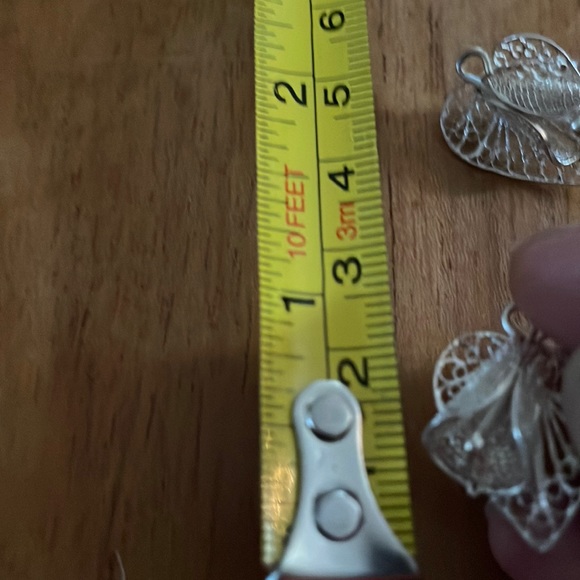 Gorgeous vintage filigree silver lily plant leaf earrings - Picture 4 of 4